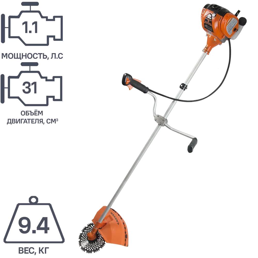 Мотокоса бензиновая Carver GBC-31F 4Т 1.1 л.с 17848788 STLM-2009733  - Вид №1