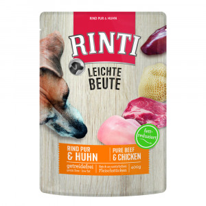 ПР0043797 Корм для собак Leichte Beute Говядина и курица пауч 400г RINTI