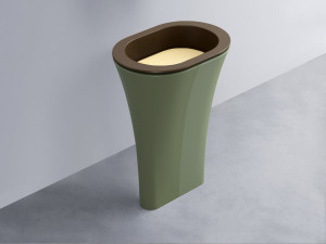 AMLA65-CA+AMPILO-CN+AMCOLO-AG Раковина Amedeo Ovale отдельностоящая cielo Enjoy + Amedeo