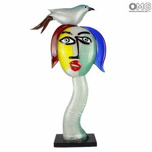 378 ORIGINALMURANOGLASS Скульптура Женщина-Весна - по мотивам Пикассо -автор Alessandro Barbaro - муранское стекло OMG 30 см