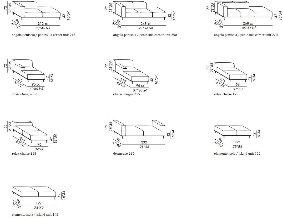 Meridiani Модульный диван из ткани Timothy sun-id-1514157 - Вид №14