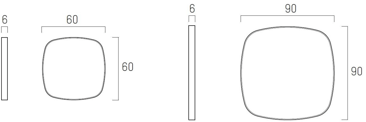 Piet Boon Квадратное настенное зеркало Kekke living Pbc 44.00.01/02/. - Вид №6