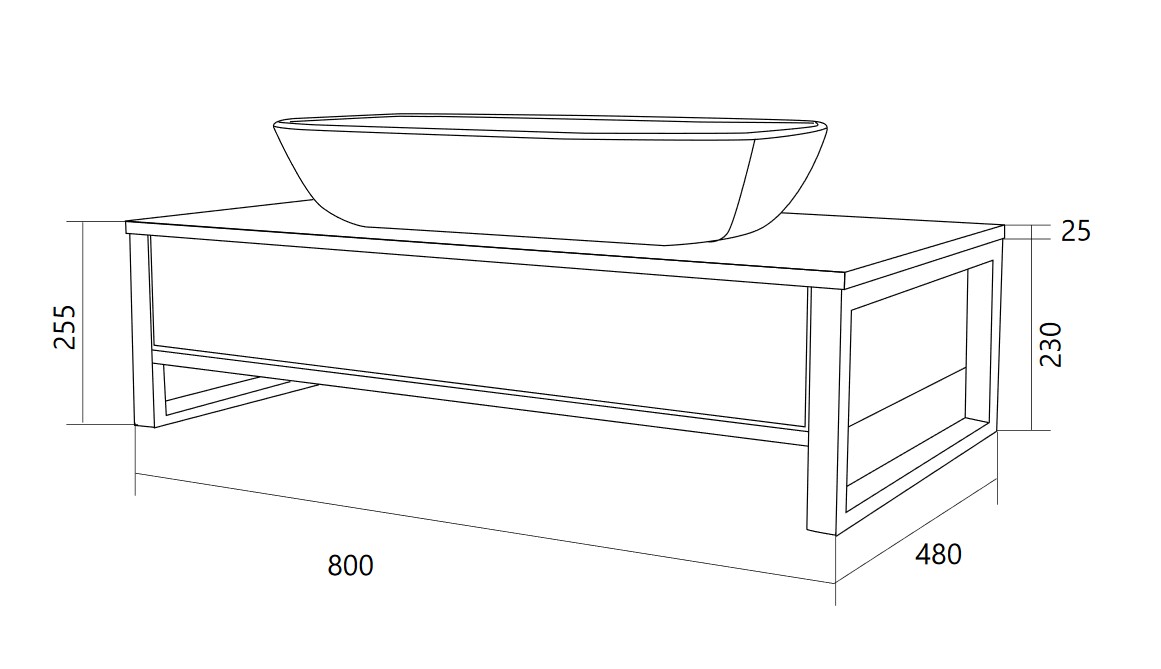 У85851 Тумба GRUNGE LOFT 80П 1в.я Бетон светлый 1 Marka GRUNGE LOFT  - Вид №3