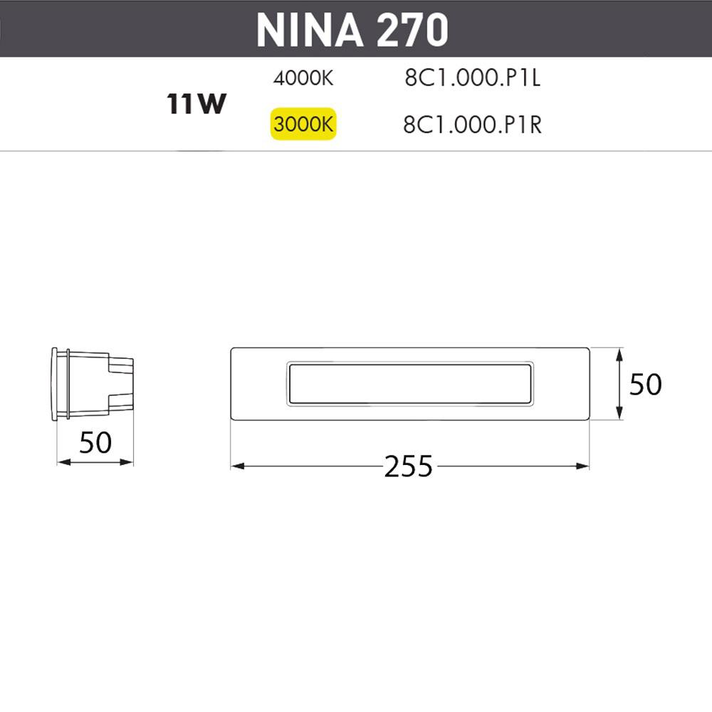 Уличный светодиодный светильник Fumagalli Nina 8C1.000.000.AYP1L FUMAGALLI NINA 270226 Черный - Вид №1