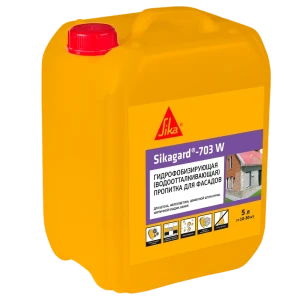 Пропитка защитная гидрофобная для фасадов зданий Sika Sikagard-703W 5 л
