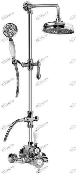 GRAFF Настенная душевая стойка в классическом стиле с ручным душем Canterbury 2342550
