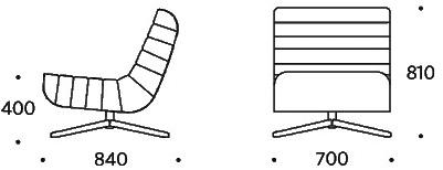 ROSSIN Мягкое кресло из акриловой ткани с 4 спицами Riffel sun-id-1347656 - Вид №7