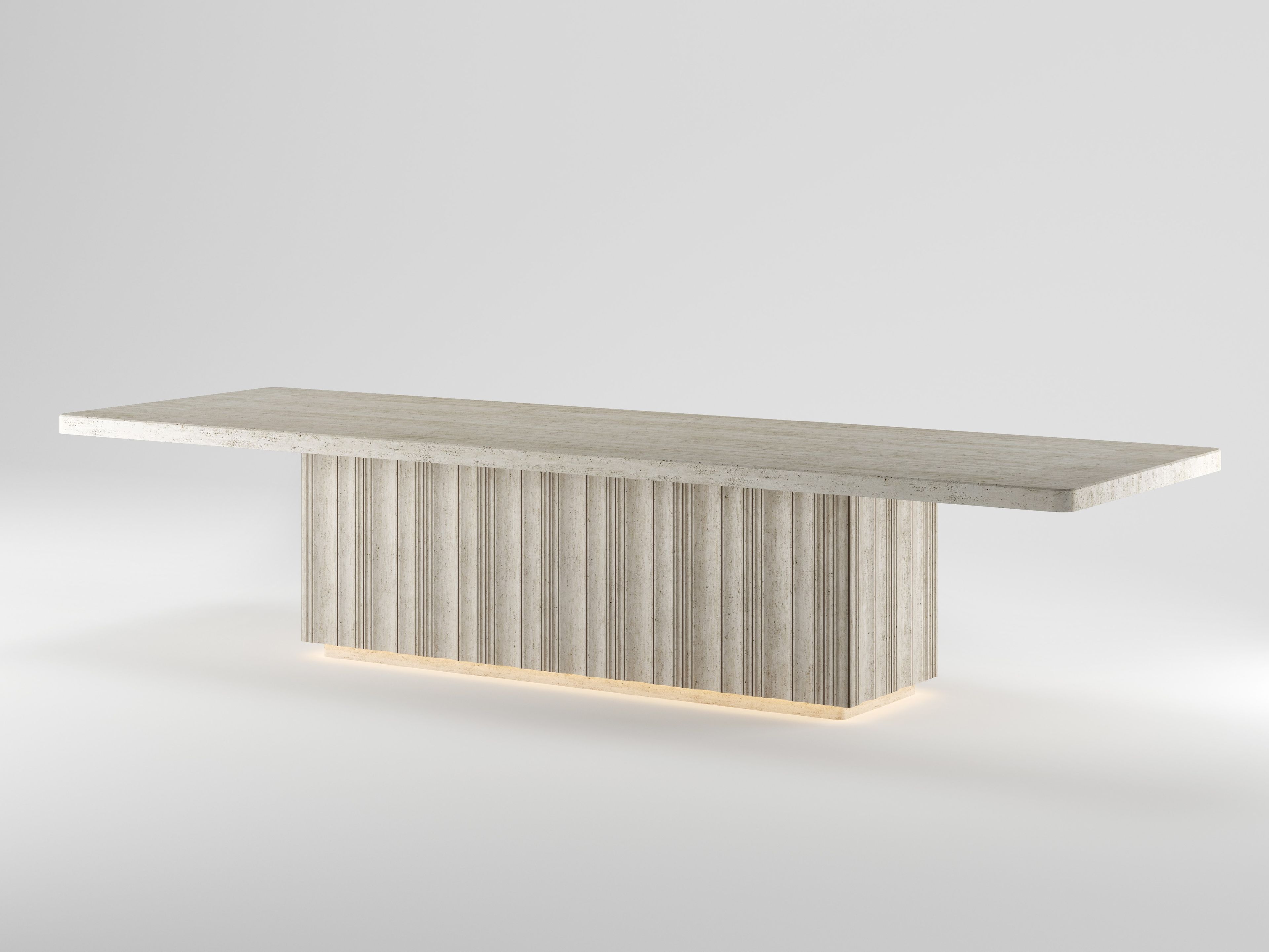 Прямоугольный выдвижной стол из травертина Davani Purity ARCH-00090066