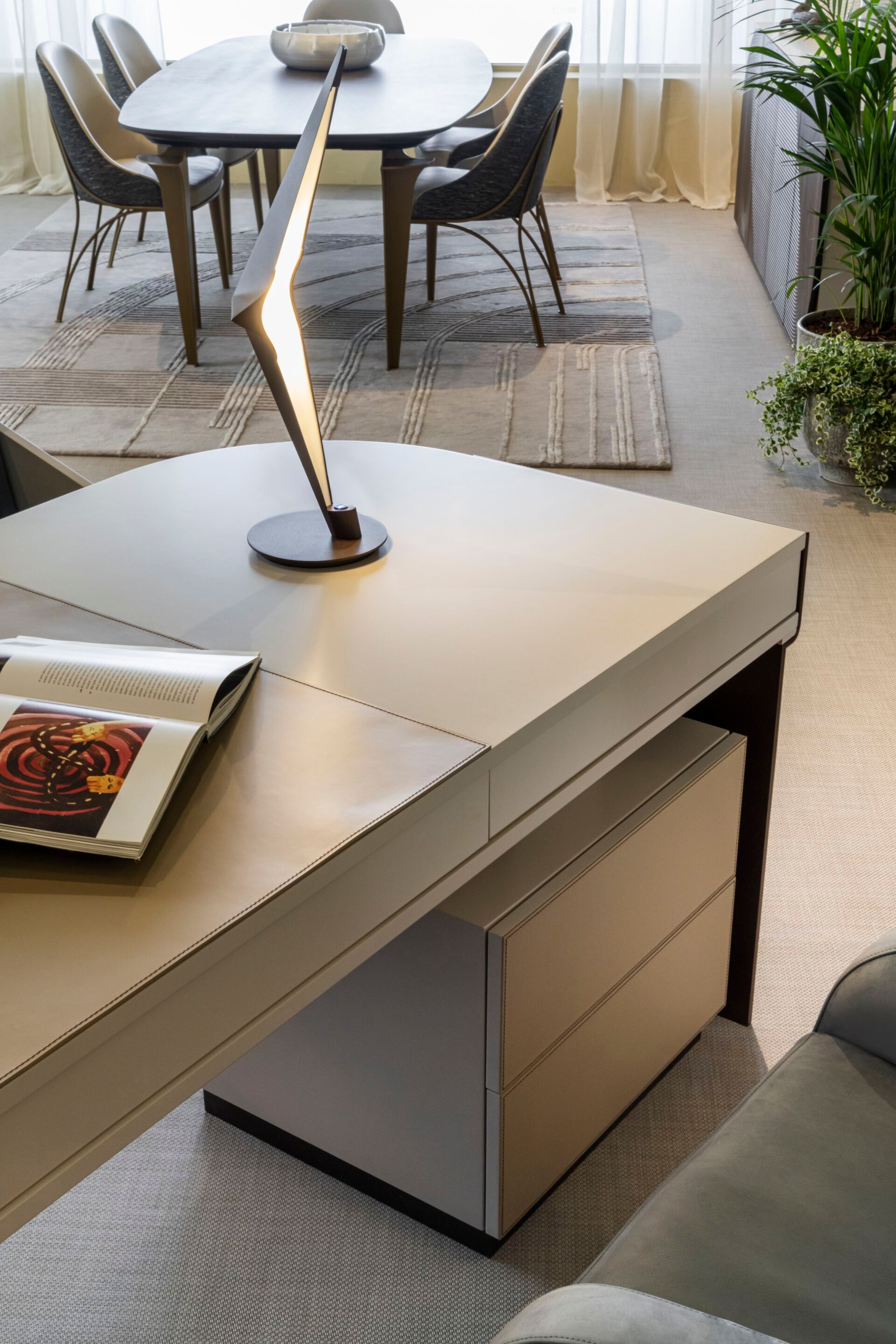 Кожаный стол с ящиками Bizzotto Italia ARCH-00048104 - Вид №2