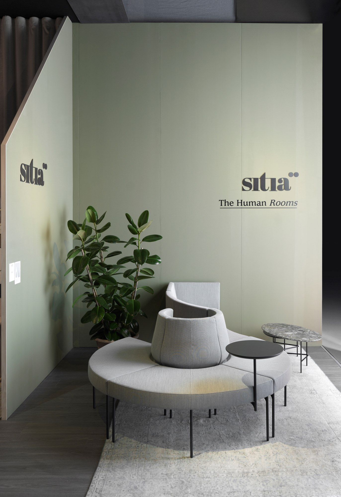 Модульная выпуклая скамья из ткани SITIA Laguna ARCH-00133121 - Вид №8