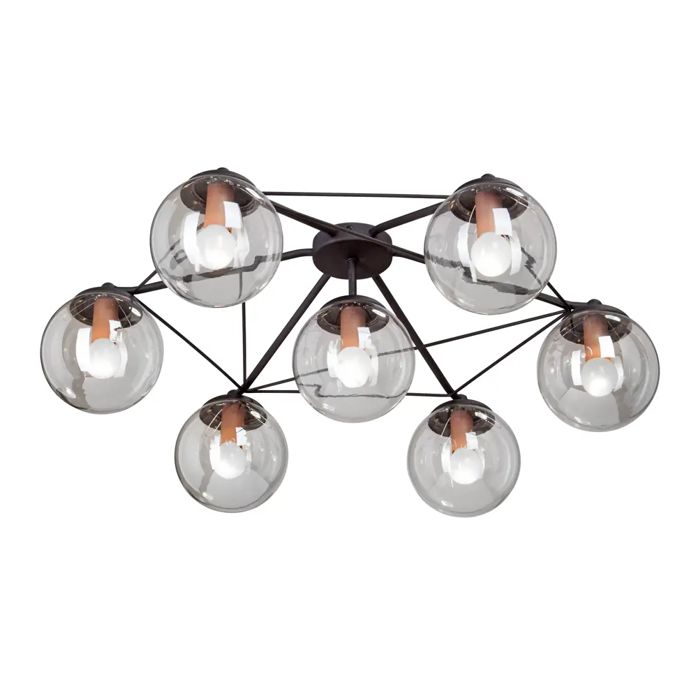 Люстра потолочная «Клер», 7 ламп, 14 м², цвет черный Vitaluce STLM-2098116