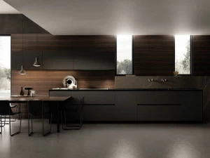Aster Cucine Линейная лакированная кухня Contempora