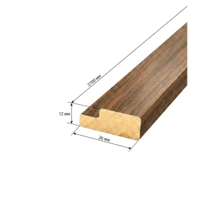 Профиль старт/финиш Рейки МДФ грецкий орех 12x26x2700 мм