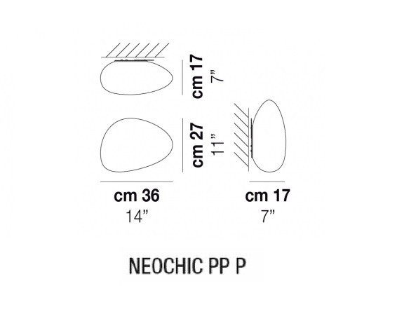 Vistosi NEOCHIC PP P E27 BC BC светильник настенно-потолочный 109356 - Вид №2