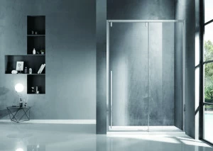 Душевая дверь в нишу с одной раздвижной дверью SLIM LINE BD120.4105A bravat