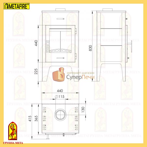 Печь-камин Мета Пехорка 6 1003 - Вид №1