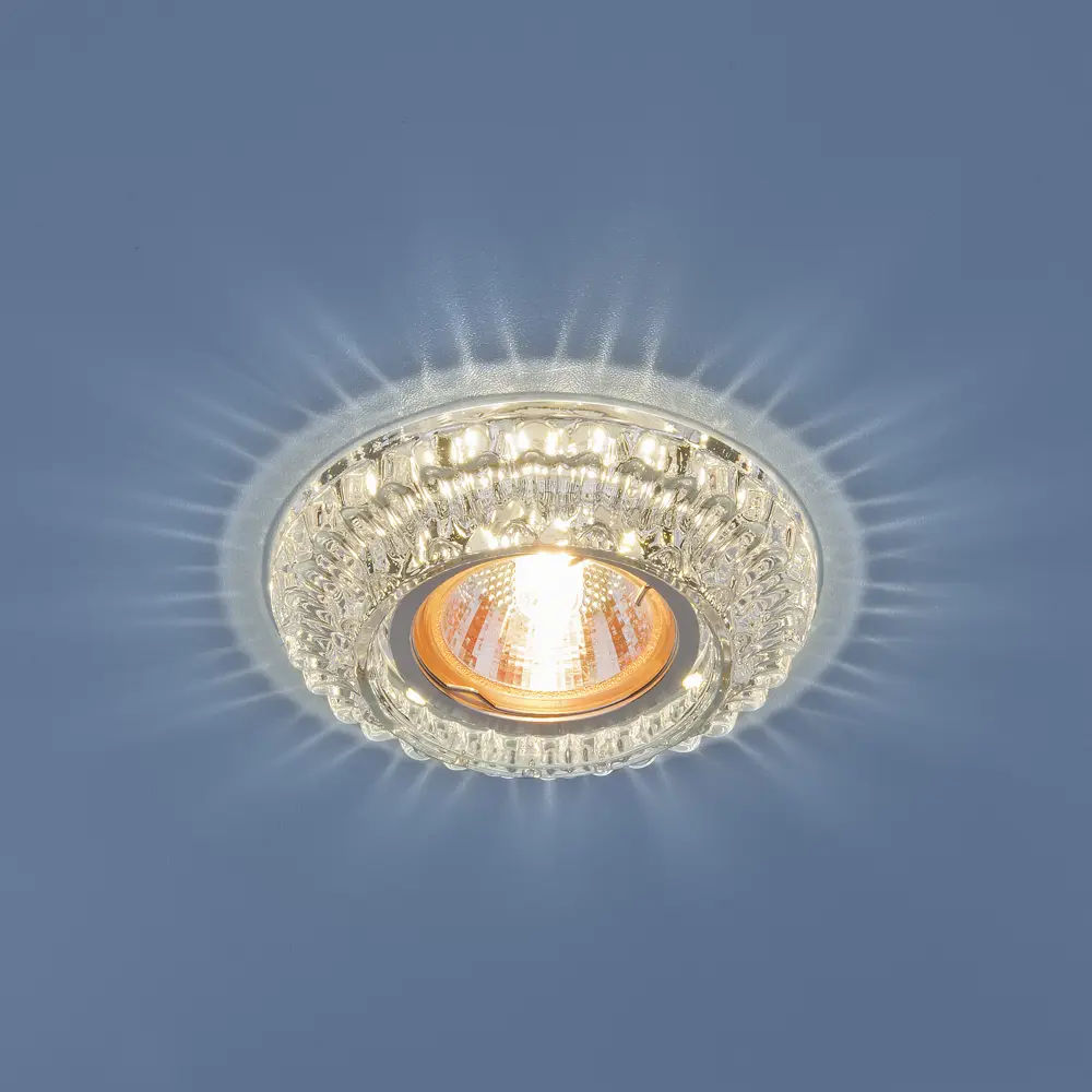 Спот точечный встраиваемый Elektrostandard 7247 под отверстие 60 мм, MR16 с LED-подсветкой, 1 м², цвет прозрачный STLM-2079914 - Вид №3