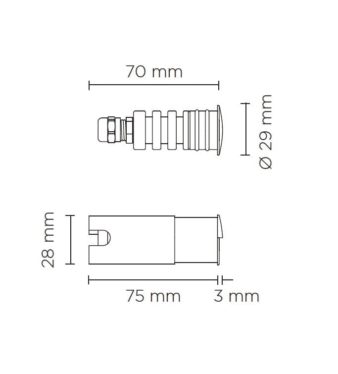 Наружный анодированный алюминиевый светодиодный маркер PUK NANOSTEP ARCH-00074851 - Вид №5