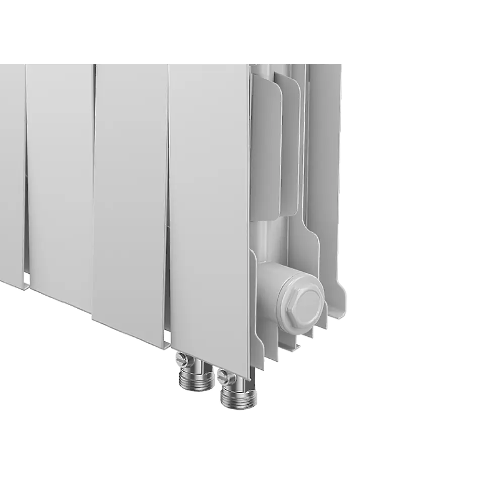 Радиатор секционный Royal Thermo Pianoforte VDR 200/100 18 секций нижнее правое подключение биметалл белый 86733736 STLM-2041126  - Вид №1