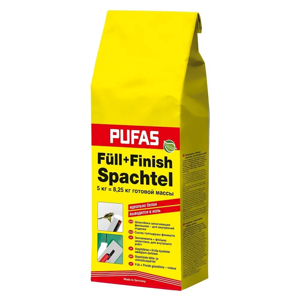Шпаклёвка финишная Pufas Full Finish белая 5 кг Full + Finish STLM-2150199