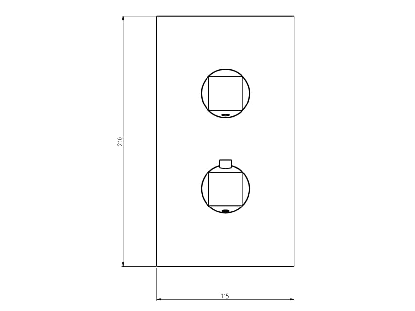 Термостатический смеситель для душа из нержавеющей стали с пластиной Rubinetterie Frattini Aline ARCH-00134177 - Вид №2