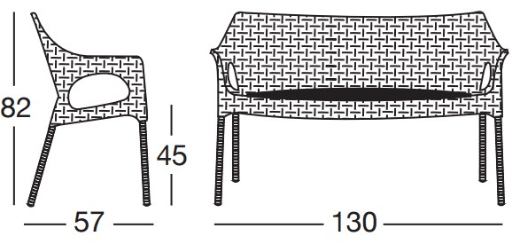 SCAB DESIGN Диван из полипропилена Olimpo sun-id-1486876 - Вид №3
