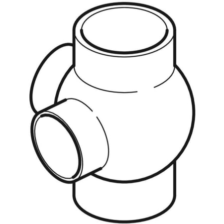 GEBERIT 367.335.16.1 Крестовина шаровая Geberit PE 88,5°, соединения 90° смещенные  - Вид №1