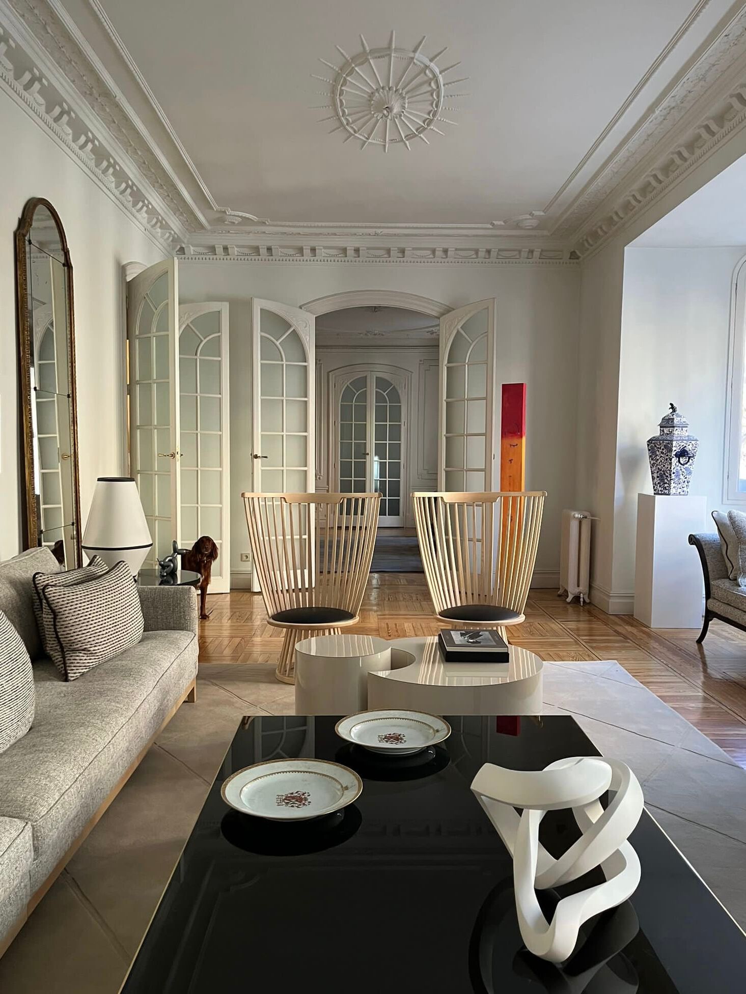 Набор журнальных столиков из ламинированного стекла и металла Jover+Valls Antique Boutique-Luna ARCH-00104161 - Вид №6