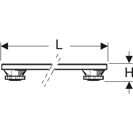 554.962.00.2 Монтажный комплект Geberit для душевых поддонов со структурой натурального камня, от 140 см Geberit  - Вид №2