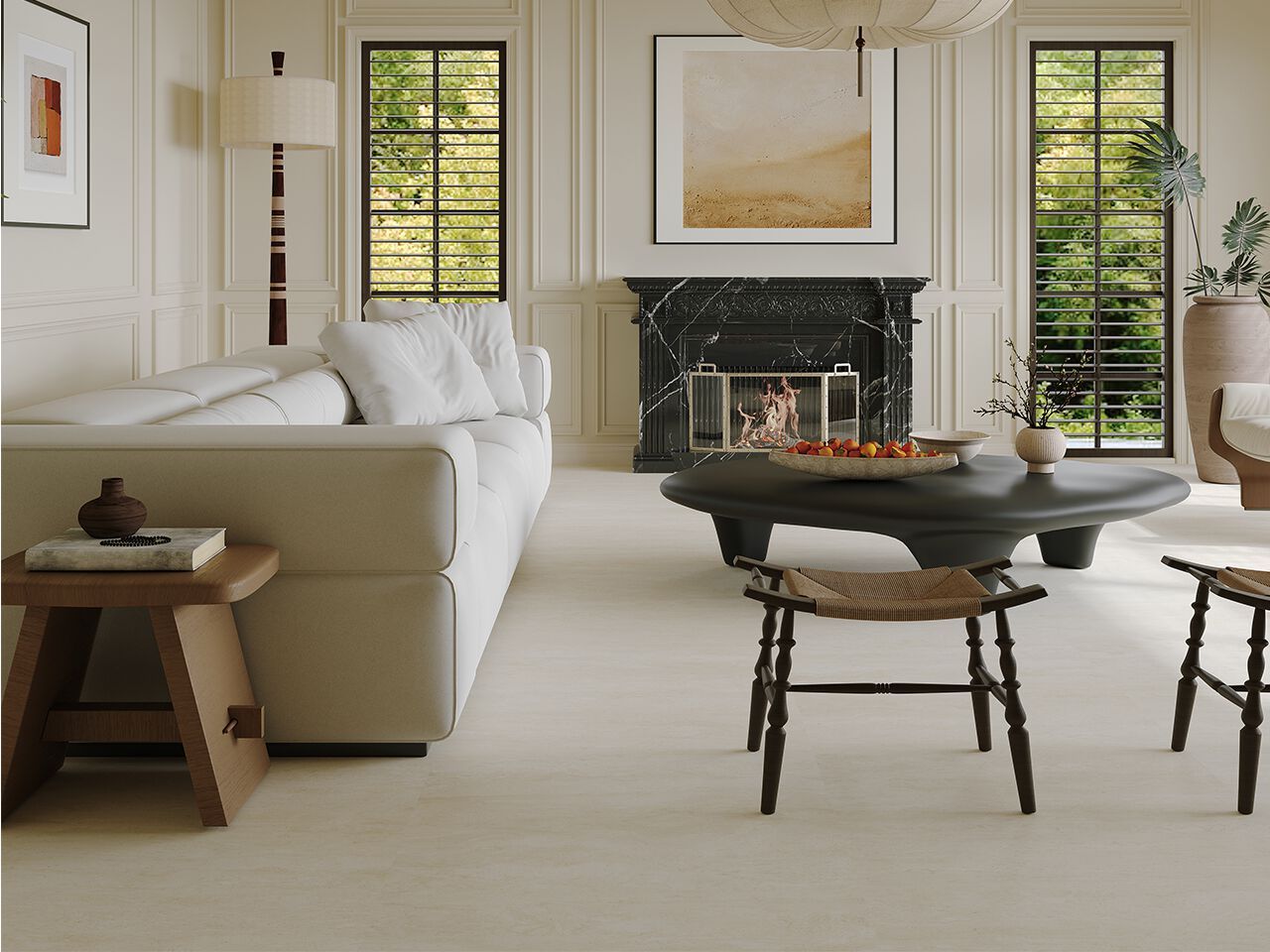 Пол / покрытие с эффектом травертина GANI MARBLE TILES NAVONA TRAVERTINE GARDENIA ARCH-00053446 - Вид №1