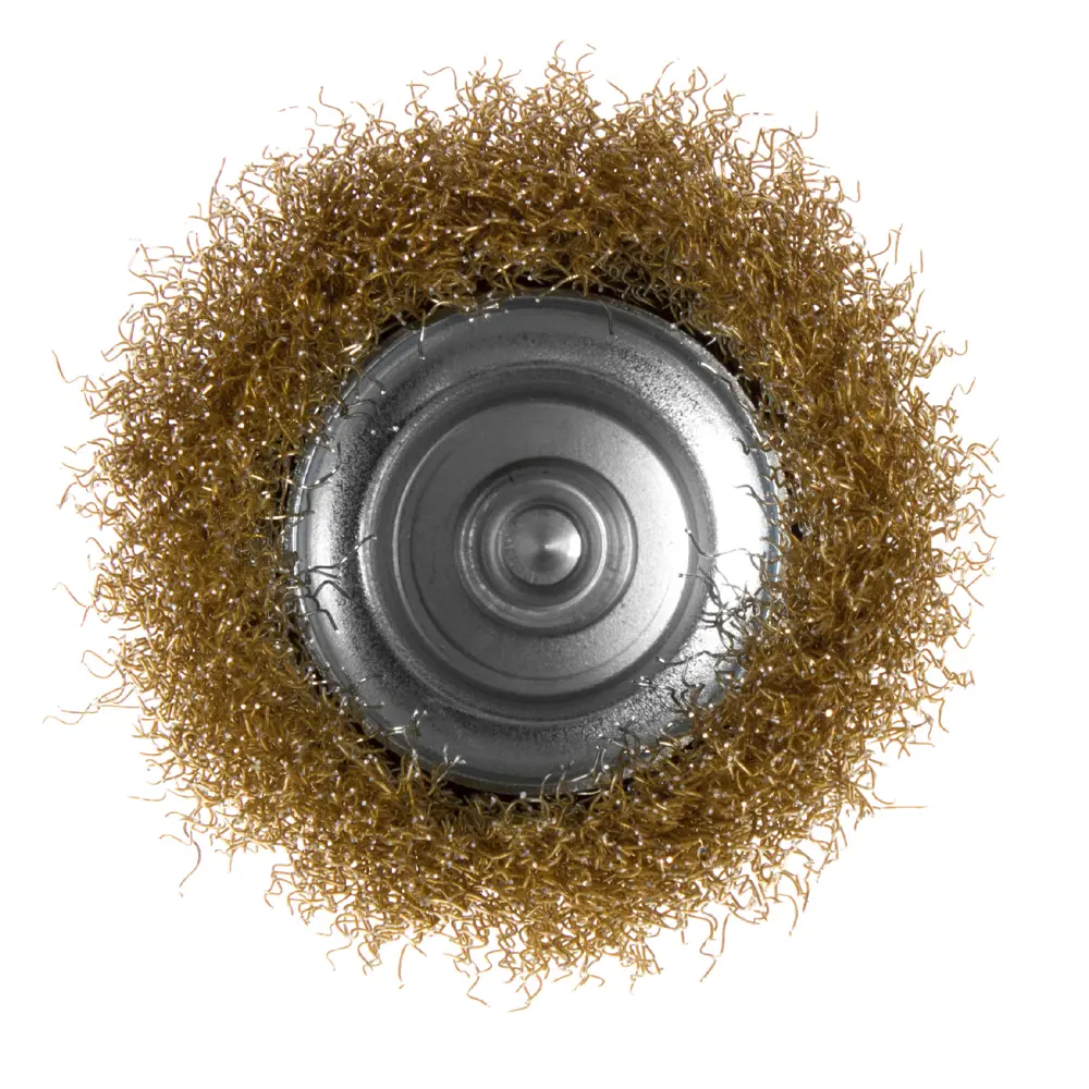 Чашечная щетка Dexter для дрели 75 мм с латунной щетиной 17410356 STLM-0008116 - Вид №1