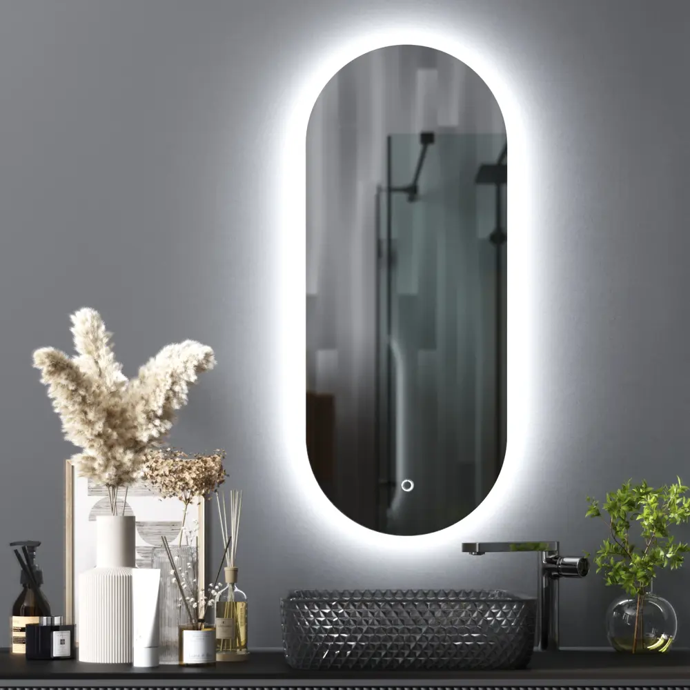 Зеркало Omega Glass Веста Air с LED-подсветкой для ванной 89390148 STLM-1474313