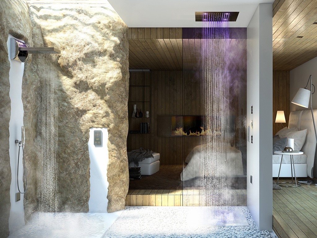 H38908 Потолочный & настенный душ Dream 4 Sprays - RGB CROMOTHERAPY BOSSINI  - Вид №1