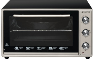 CEMOB.363.S1 Мини-печь / электрическая мини-печь, 50см, 1300 вт, механический программатор, решетка для гриля, прямоугольный противень, круглый противень , нержавеющая сталь Maunfeld