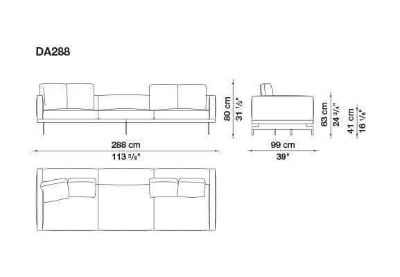 3-местный тканевый диван с полуостровом B&B Italia док ARCH-00061121 - Вид №107