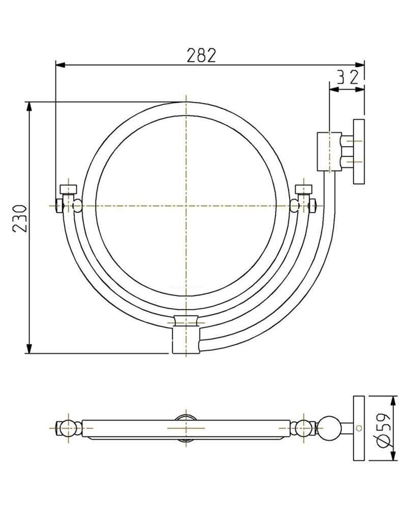 Настенное двухстороннее круглое увеличительное зеркало Spekkio Epsilon ARCH-00059580 - Вид №2