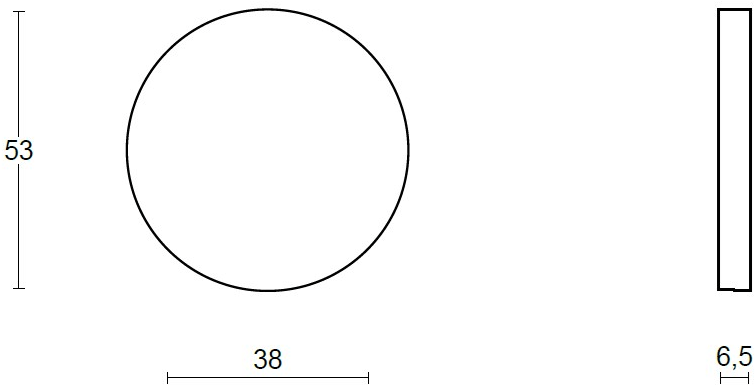 Formani Розетка без дырки из матового черного ПВХ Inc 3601r001izxx0 - Вид №1