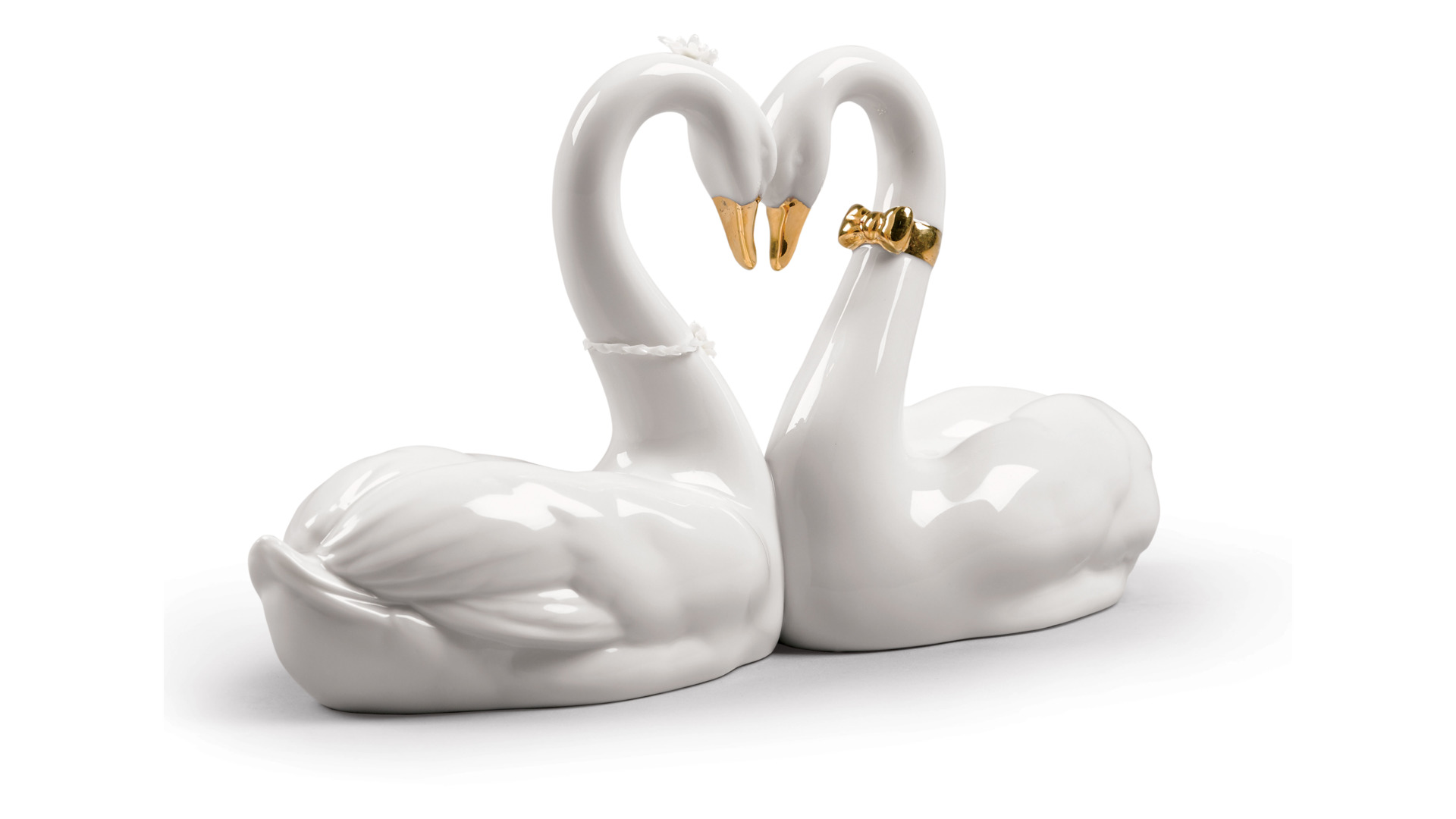 10669115 LLADRO Фигурка Lladro "Бесконечная любовь (золото)" 27х13см Фарфор Lladró  - Вид №1