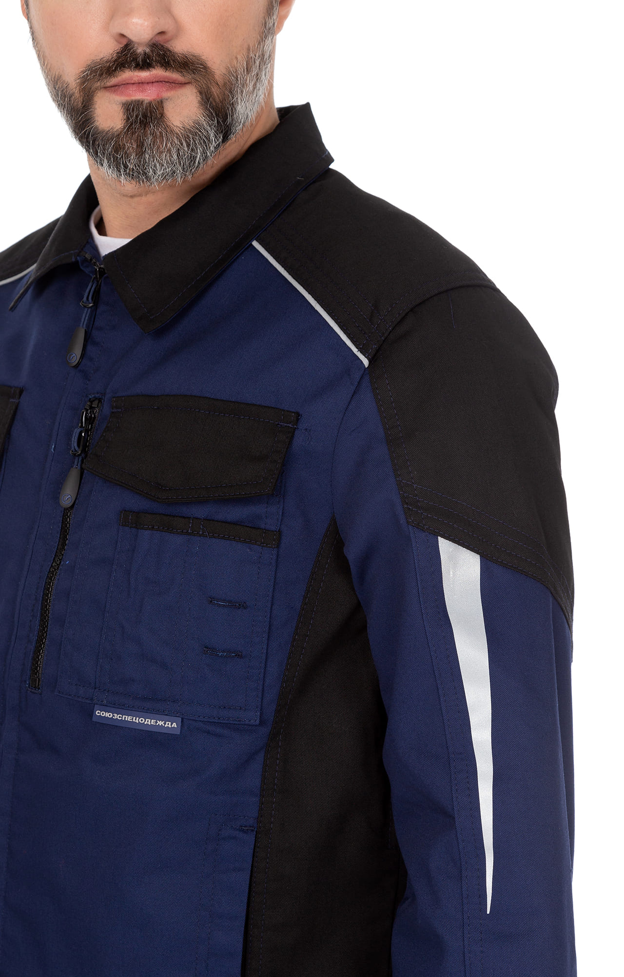 70044 Костюм  NEW темно-синий с черным STATUS  Летняя спецодежда  размер 52-54/170-176  - Вид №24