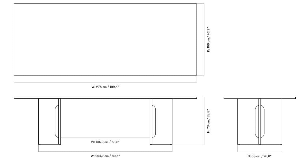 Прямоугольный деревянный обеденный стол Audo Copenhagen Androgyne ARCH-00108039 - Вид №28