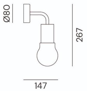 Il Fanale Настенный светильник из латуни с фиксированным кронштейном Astro 276.03.oot - Вид №1