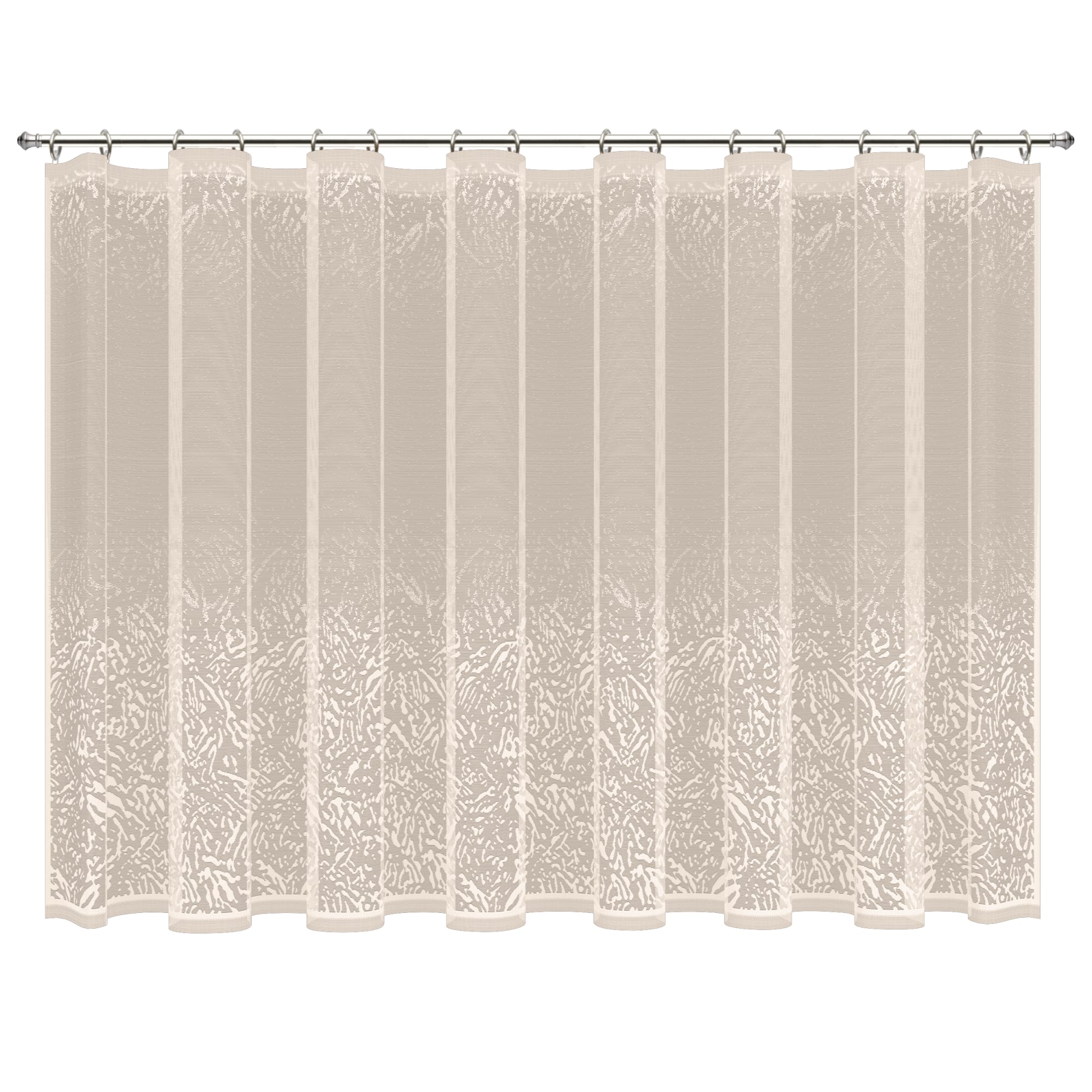 85276017 Тюль на ленте для кухни "Рельеф" 245x165 см цвет экрю Santreyd 