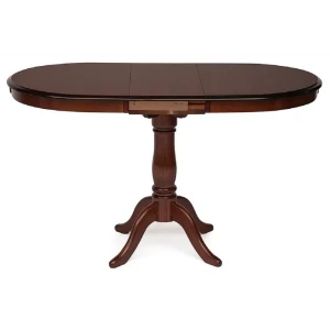 91000037 Кухонный стол овальный Tetchair 10481 100-129x70x75 см МДФ цвет коричневый STLM-1493275