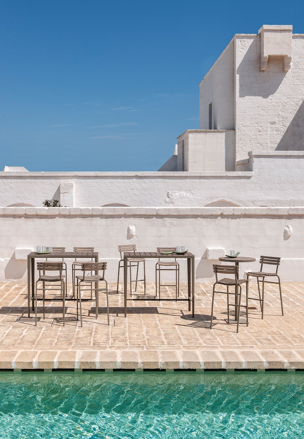 Высокий садовый стул из тикового дерева со спинкой Ethimo Laren ARCH-00035717 - Вид №6