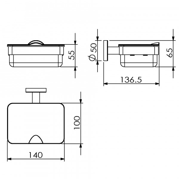 Контейнер к стене с крышкой пластик Langberger (Германия) Burano 11073А sun-id-561583 - Вид №1