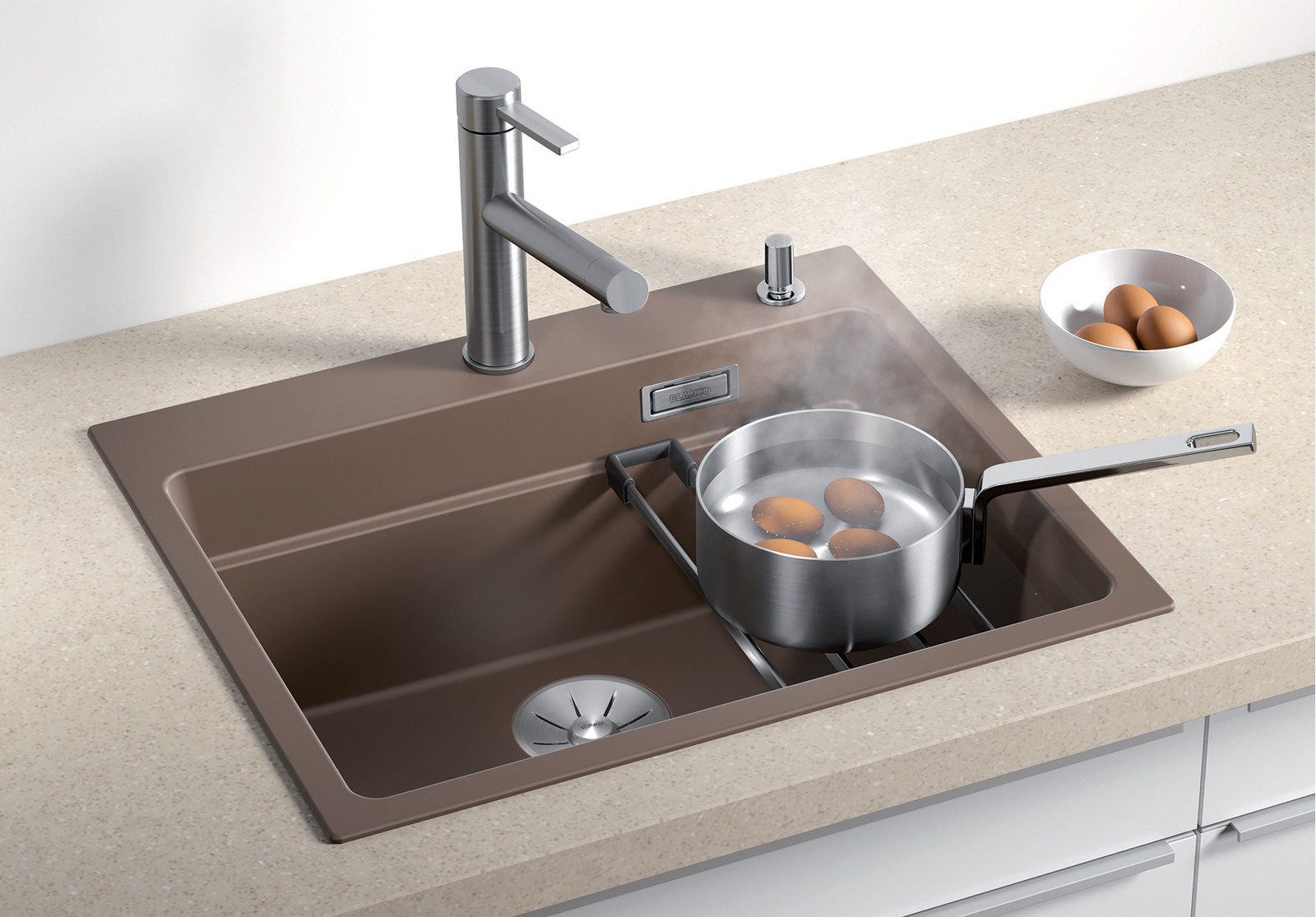 524539 Кухонная мойка Blanco Etagon 6 антрацит  Blanco Etagon Антрацит - Вид №6
