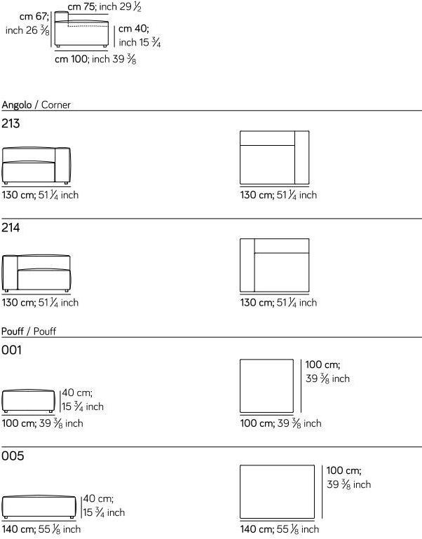AMURA Модульный угловой диван Davis 338+052+005+023+012 - Вид №6