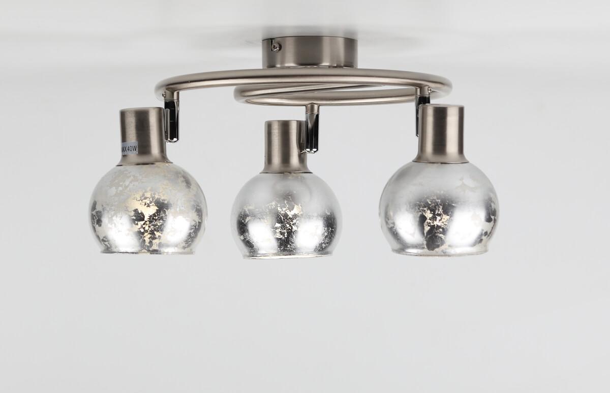 Спот потолочный на 3 лампы серебристый Craquelure 7008-731 RIVOLI CRAQUELURE 00-3924512 Прозрачный;серебро  - Вид №1