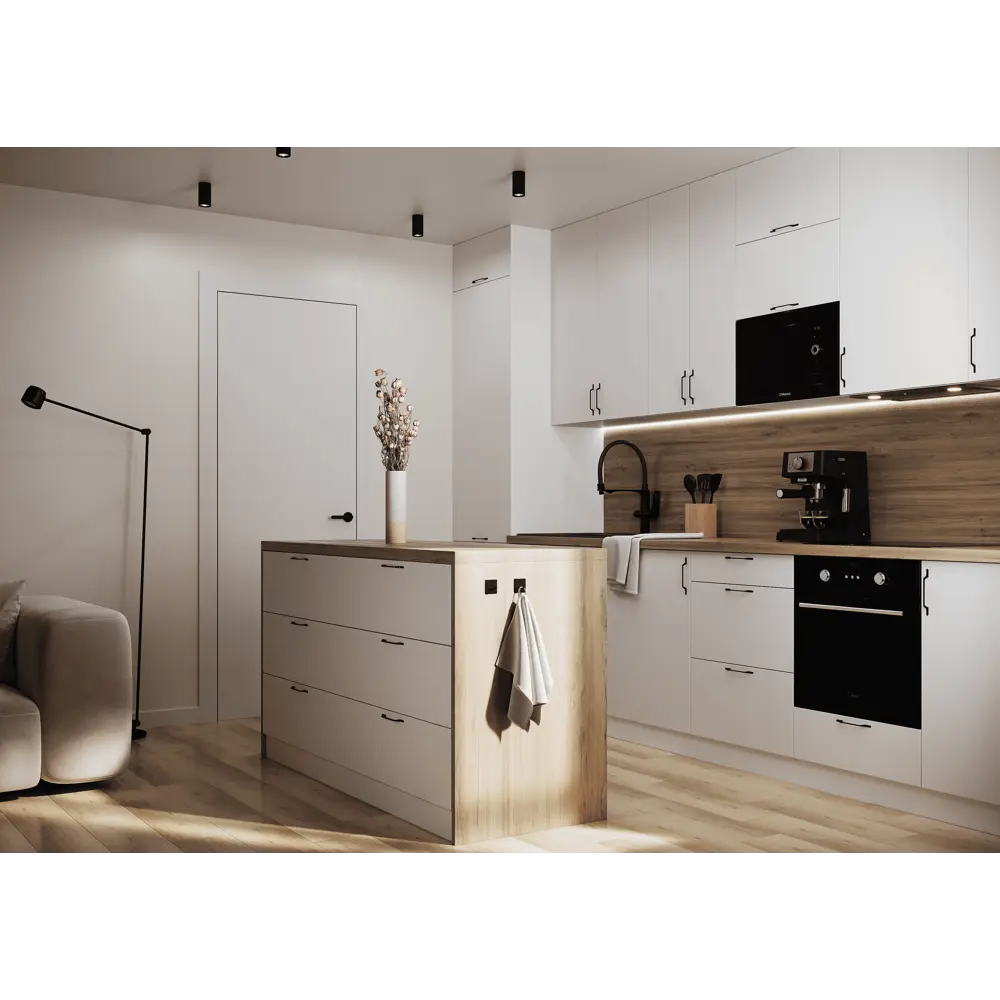 Фасад кухонный DELINIA ID Аша белый глянцевый 32.8×76.5 см 82011179 STLM-0882093 - Вид №7