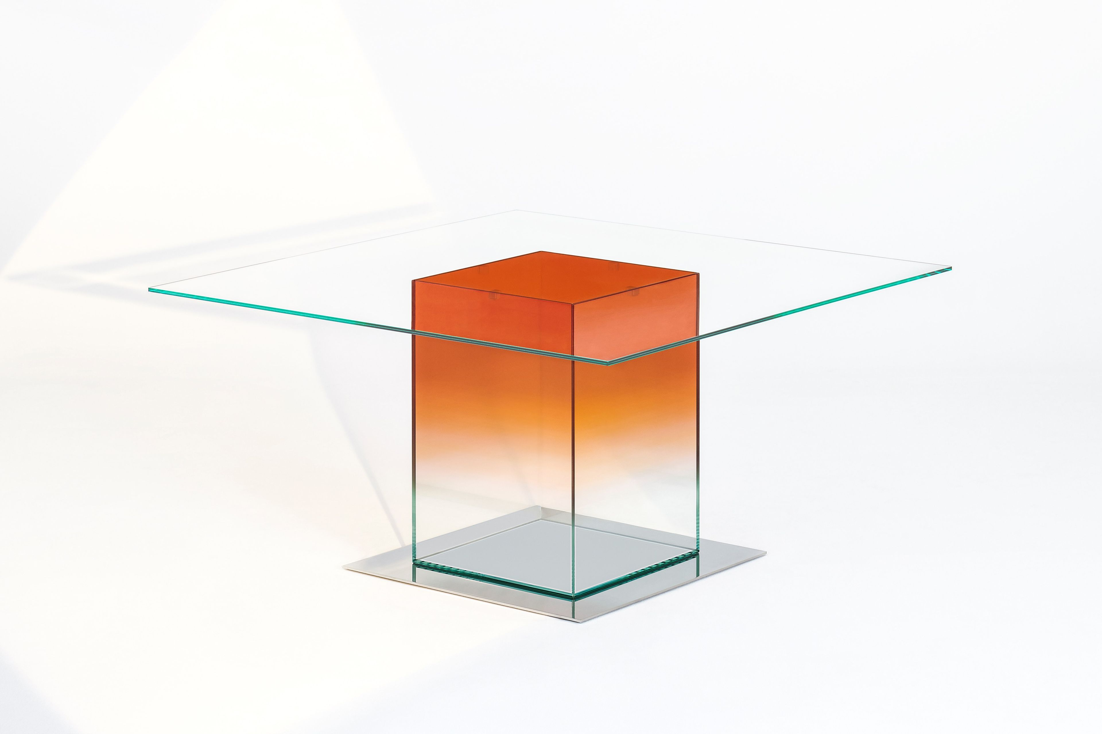 Квадратный стол из нержавеющей стали и хрусталя Glas Italia Дональд ARCH-00097564 - Вид №4